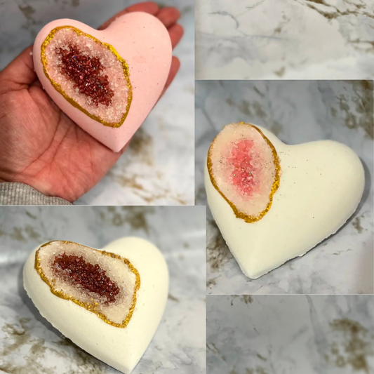 Heart Geodes- Pick Your Color & Scent | Sets of 10